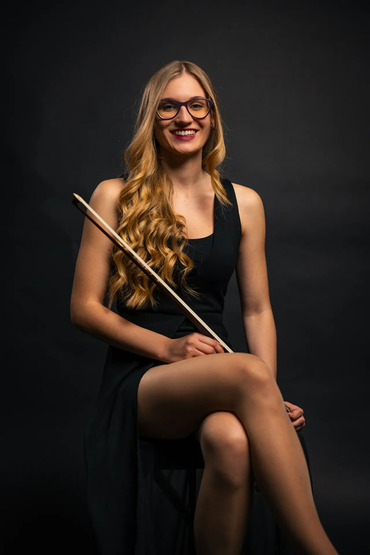 Portret violinistke z lokom